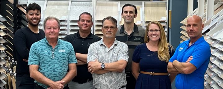Great Southeast Flooring America sales team in showroom