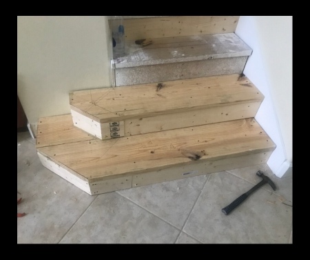 Unfinished Stair Floor